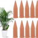 Tcamp Terracotta Automatic Self Plant Watering Spikes Devices, Bottle, Spikes for Vacations, Self-Watering Stakes for Indoor Outdoor Plants, 10 Pack