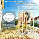 Portable Foldable Clothes Drying Rack - Adjustable Double Extendable Rods (33.1 to 56.7) -Portable Coat Rack for Travel, Camping, Drying, RV, Indoor, Outdoor, Easy AssembleWhite