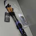 KINGGEAR Nordic Walking Stick, TP1 Hiking Poles Retractable Lightweight 7075 Aluminum, Trekking Poles with Flip Lock, Natural Cork and EVA Grip, 2pc Hiking Gear (Dark Blue)
