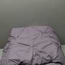 Bedsure Queen Comforter Set Grayish Purple - Bed in a Bag Queen Size 7 Pieces, GentleSoft Pintuck Bed Set Gift for Family, Pinch Pleat Grayish Purple Comforter with Sheets, Pillowcases & Shams