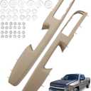 Front Left & Right Armrest Repair Kit, Compatible with 2010-2014 Chevy Silverado Suburban Tahoe Avalanche, GMC Yukon Sierra 1500 2500 3500, with Door Release Handle Above Armrest(27in), OE# 80995(Tan)