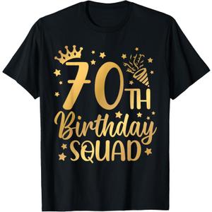 70th Birthday Squad 70 Years Old Birthday Party Group Women T-Shirt, L