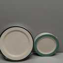 Christmas Plates Disposable Dinnerware Set for 20 Guests - Elegant lvory Green Plastic Plates & Holiday plates - for Xmas Party