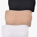 Women Bandeau Bra Padded Strapless Bralette Bra Seamless Bandeau Tube Top, XXL