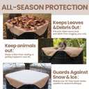 Windyun Winter Air Conditioner Cover AC Cover for Outside 36x36 Inch Universal Waterproof Units 600d Oxford Fabric Sturdy Central Defender Fits Most Central Protects from Rain Snow Leaves Sun (Khaki)