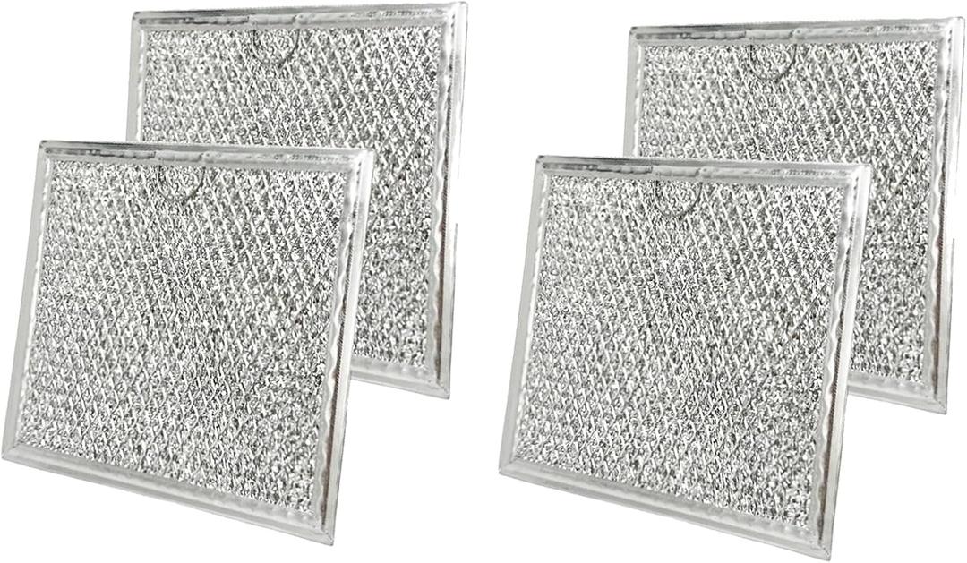 4 Pcs Microwave Grease Filter Fit for GE Microwave JVM7195SK1SS, JVM7195SK2SS, JVM7195SK3SS, JVM7195SK4SS, PVM9179SK4SS, JVM7195SF1SS, JVM7195FL1DS, PVM9179SK2SS, PVM9215SK3SS, PNM9216SK3SS