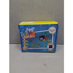 Chuchik 30 Pcs Diving Toys, Swimming Pool Toys for Kids Ages 4-8 8-12 with a Storage Net Bag. Pool Dive Toys for Kids. Pool Games, Swim Summer Water Toys. Include Diving Sticks & Pool Rings