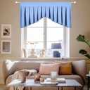 Window Valance for Kitchen Light Sky Blue Blackout Valances for Bedroom, Rod PocketPack of 1 Light Sky Blue  39" W x 20" L