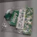 St Patrick's Day Decor Wooden Sign 13 LED Lights Happy St Patrick's Day Light up Wood Block Set Farmhouse Battery Operated Lucky Decorations for Table Mantle Centerpiece Tiered Tray Gifts