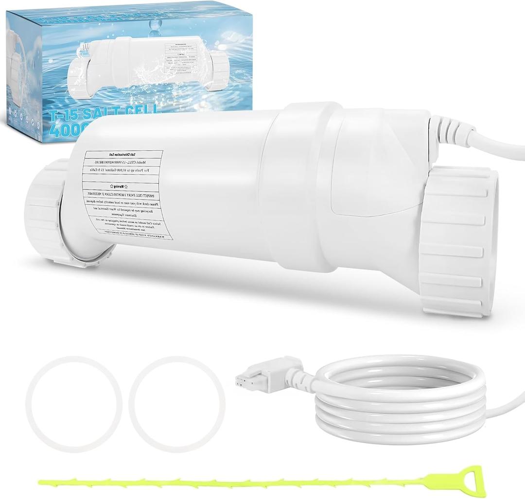 T-15 Salt Cell Replacement Compatible with Hayward AquaRite, AquaTrol, Pro Logic, Fit for W3T-CELL-15 BLT15H, Up to 40K Gallon Turbo Chlorine Generator