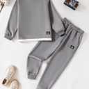 Boy Clothes Kids Boys Fall Winter Outfits Long Sleeve Fleece Hooded Tracksuit Sweatshirt Tops Jogging Sweatpants (9-10 Years)