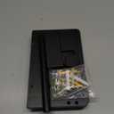 Toilet Paper Holder with Phone Shelf,Bamboo Wall Mounted Tissue Roll Holder for Bathroom(Black) (1 PC)