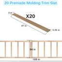 189 in x 47.2 in MDF Premade Board and Batten Wall Panel Kit | Paintable Wainscoting Panels Decorative Wall,Accent Wall Panel for Kitchen Bedroom Living Room Home Decor Covers