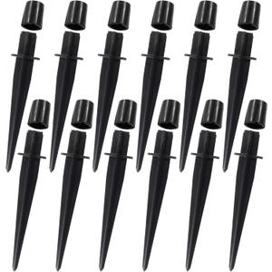 Bonsicoky 12 Pack Metal Replacement Spike Stakes for Solar Lights Outdoor - 0.78" x 5.3" Solar Light Stakes for Garden Lights Landscape Yard Pathway Patio Lamps Pole
