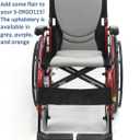 Karman S-115 25 lbs Ultra Light Ergonomic Wheelchair with Removable Footrest Red Color