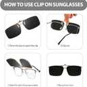 Myiaur Clip on Sunglasses Wear Over Glasses for Men Women Polarized Flip Up Glasses UV400 Protection Metal Frame (A03 Gold Grey)