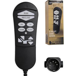 ZKAD-5 5 Pin Lift Chair Remote Only Fit for 2 Motors Golden and Ultra Comfort Chairs with 11 Button(Include SIT or Home, Not Twilight) Remote, Recliner Hand Control Part 5-Years Free Replacement