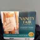 Vanity Fair Women's Anti-Static Nylon Half Slip for Under Dresses, Up to (Large, 22 Inch - Single Slit - Black)