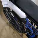 Drive Medical Blue Streak Lightweight Foldable Wheelchair - Enhanced Mobility Support - Durable Construction - Padded Comfort - Swing-Away Leg Rests - Desk Arms - Blue/Black - 20 Inch Seat