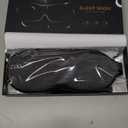 MZOO Luxury Sleep Mask for Back, Side Sleeper, Complete Light Blocking Sleeping Eye Mask Night Blindfold, 3D Zero Pressure & Spacious for Lash Extensions, Breathable Soft Eye Cover Flight Nap Travel (M-gray (Black Edge))