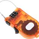 Garneck Safety Snowboard Lock Compact and Lightweight Scooter Lock Retractable Cable for Secure Ski Board and