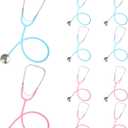 Kids Stethoscope Toy, 10 Pack Real Working Stethoscope Toy for Toddler 3 4 5, Doctor Play Set for Role Play, Medical Pretend Playset for Boys Girls Christmas Birthday (Blue and Pink)