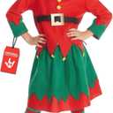 Morph Elf Costume for Kids, Elf Outfit for Kids, Christmas Outfits for Girls, Christmas Costumes Girls (Small)