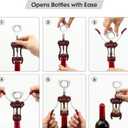 Beneno Wine Opener, Zinc Alloy Premium Wing Corkscrew with Multifunctional Bottles Opener, Sharp Wine Corkscrew with Ergonomic Non-Slip Wing Handle, Purple
