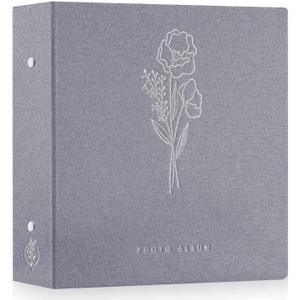 Lanpn Photo Album 4x6 600 Pockets Photos, Linen Cover Large Picture Albums Holds 600 Horizontal and Vertical Photos Grey