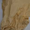 Sorfey Tablecloth -Fitted with Elastic, Vinyl with Flannel Back, Fits for Table 30"x 72" Rectangle,Water Proof, Easy to Clean, Solid Honey Dijon Design (30"x72")