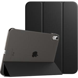 TiMOVO Case for iPad (A16) 11th Generation 11 Inch 2025/iPad 10th Generation 10.9 Inch 2022, Slim Stand Cover with Hard Translucent Back, Support Touch ID, Auto Wake/Sleep, Black