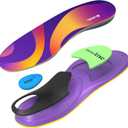 Plantar Fasciitis Insoles Athletic Arch Support Inserts Women Men, Shock Absorption, Shoe Inserts for Plantar Fasciitis, Flat Feet, Running, Basketball and Other Athletic (Purple)