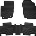 All Weather Floor Mats Custom Fit for Toyota RAV4 2013-2018 Waterproof Heavy Duty Anti-Slip Car Mats, 1st & 2nd Row Full Black