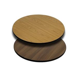 Flash Furniture Glenbrook36'' Round Table Top with Natural or Walnut Reversible