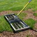 Rocklin Lawn Leveling Rake | Levelawn Tool | Level Soil or Dirt Ground Surfaces Easily | 30 x 10 Ground Plate | 78 Extra Long Handle | Stainless Steel (30 Inches)