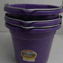 Pack Of 3 Flat Back Bucket 20 Qt (Purple)