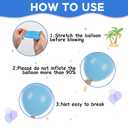 2 x 60Pcs St 12 Inch Dark Light Blue Balloons for Birthday Party Supplies, Latex Helium Arch Garland Kit, Boys Girls Themed Decorations, Baby Shower Favors (Blue)