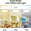 Consciot Ceiling Fan, 44 Inch Ceiling Fan With Lights Remote Control, White Low Profile Modern Flush Mount, Reversible Quiet DC Motor, 6 Speed, Dimmable, For Indoor and Covered Outdoor