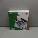 Juegoal 20" Portable Chess & Checkers Set, 2 in 1 Travel Board Games for Kids and Adults, Folding Roll up Chess Game Sets, Extra 26 Checker Pieces, Tournament Thick Mousepad Mat with Storage Bag