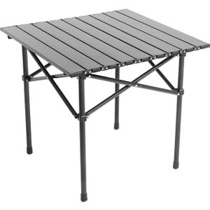 Wind Tour Portable Camping Table Folding Side Table Aluminum Lightweight Table with Carry Bag for Outdoor Cooking Hiking Picnics BBQ Travel (Black), 21.1" X 20.1" X 19.7"
