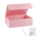MUMUPACK Pink Gift Box,16x14x5.3 Large Gift Boxes With Lids For Presents Includes Ribbon And Diy Printable Sticker Paper,Bridesmaid Proposal Box,Magnetic Gift Box For Birthday,Wedding,Graduation