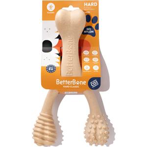BetterBone - Hard Density - Ideal for Strong to Aggressive Chewers - All-Natural, Nylon-Free Dog Chew Toys - Non-Toxic, Promotes Dental Health, Splinter-Resistant, Sustainably Made (Large)