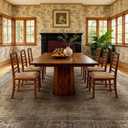 LIANLAM 8x10 Washable Area Rug, Vintage Boho Traditional Pattern, Non-Slip Stain Resistant Rug for Living Room Bedroom(8x10,Brown/Boho)