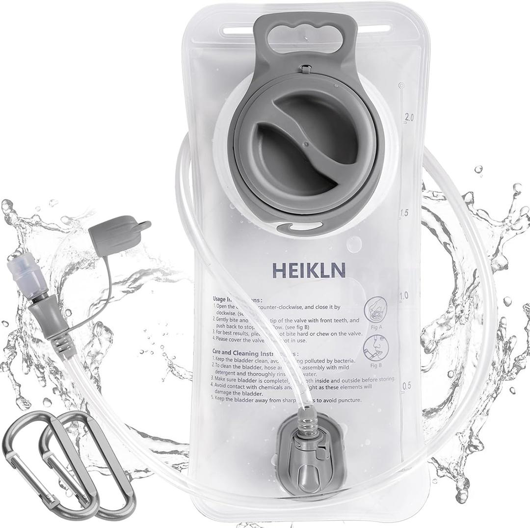 HEIKLN Hydration Bladder 1.5L-2L-2.5L-3L,Leak Proof Water Reservoir, BPA Free Military Water Storage Bladder Bag Hydration Pack Replacement Easy Clean for Bicycling Hiking Camping Hunting Running