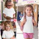 YooAurvox Girls Ruffle Collar Back to School Shirt, White, 4T