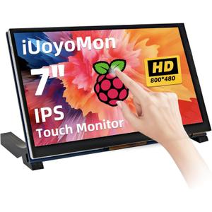 7 Inch Touchscreen MIPI DSI Display Compatible with Raspberry Pi 5/4/3/B+/A+, 800x480 Pixel Capacitive Screen, Driver-Free DSI Port