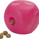 Kruuse Buster Soft Mini Feeder Cube for Dogs - Dog Feeder Toy - Canine Slow Food Feeder - Magenta Red