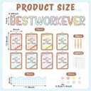 Resurhang 143 Pcs Pastel Gingham Student Work Display Bulletin Board Set