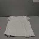 SHEWIN Womens Lace Tops Casual V Neck Short Sleeve Shirts Loose Tunic Top 2026 (Medium, White)