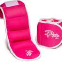 HEALTHYMODELLIFE Ankle Weights Set (2 x 0.5lb Cuffs) - 1lbs in Total - for Women, Men and Kids – Used for Workouts at Home, Pilates, Yoga, Boxing, Dancing and Resistance Training, Pink